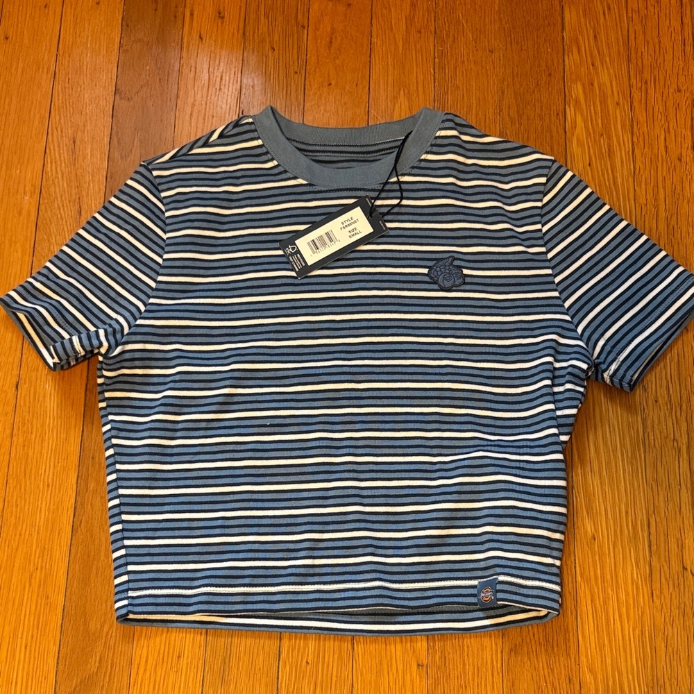 Dickies Blue and White Striped Tee